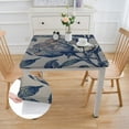 thumbnail image 2 of HAOXIT Spring Tablecloth Square, Blue Watercolor Flower Table Cloth, Tablecloths Polyester Fabric Decorative for Spring Home Kitchen Dining Party 52*52, 2 of 7