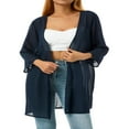 thumbnail image 1 of Veste en Chiffon Transparent pour Femmes, Décontractée, Couverture, Cardigan de Plage, Blouse, Châle Blanc TTG, 1 of 7