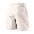 thumbnail image 4 of Besolor Men's Plus Size Cargo Shorts Wide Leg Elastic Waist Drawstring Casual Loose Workout Athletic Shorts with Pockets(4X-Large,Beige), 4 of 7