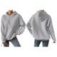 thumbnail image 2 of Sudadera con Capucha para Mujer, A , Cálida, Informal, Holgada, de Gran Tamaño. Gris XL, 2 of 7
