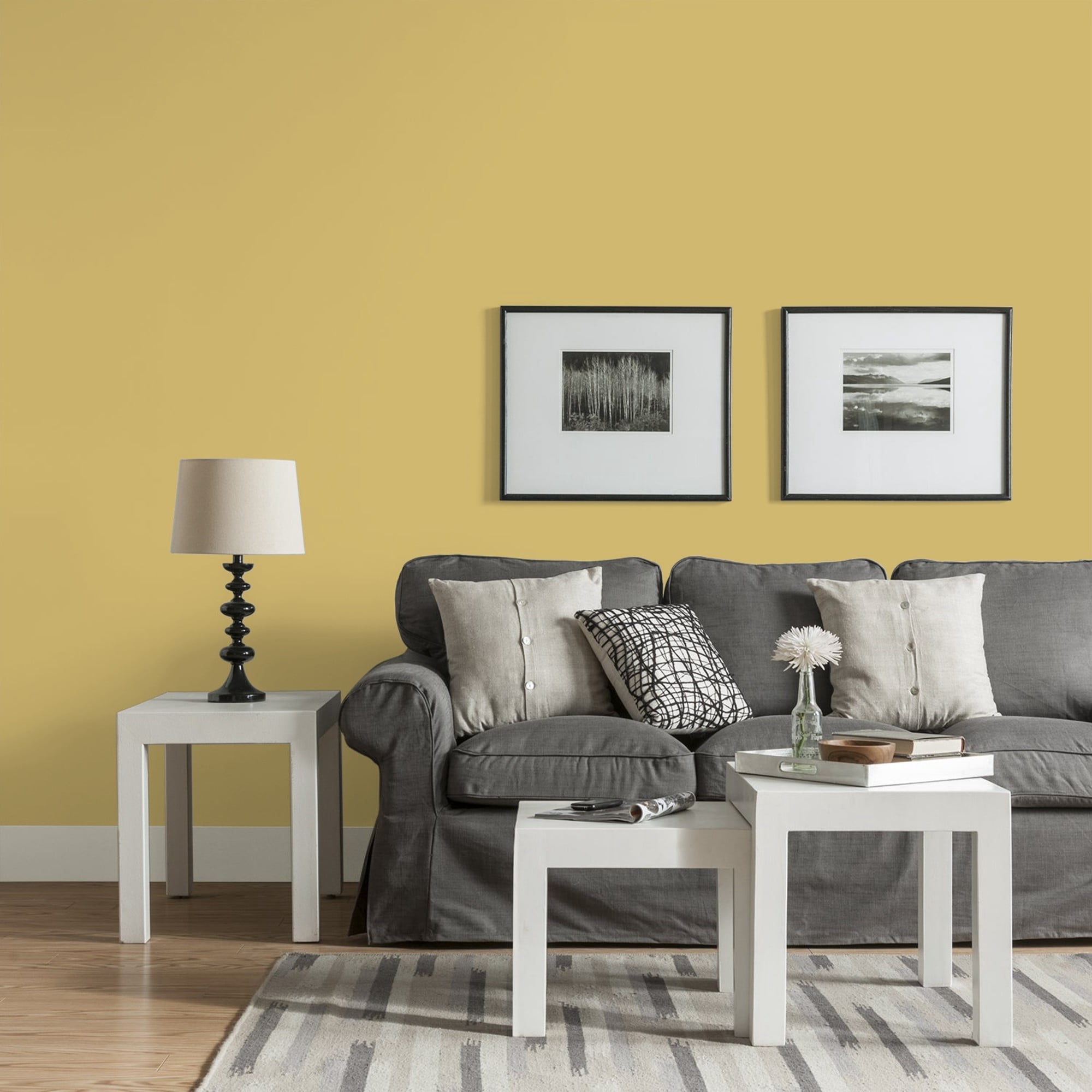 Glidden Spred Spicy Mustard / Yellow, Eggshell Interior Paint with Primer, 1 Gallon