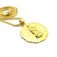 thumbnail image 4 of Polished Virgin Mary Medallion Pendant with Chain Necklace - 2mm 24" Gold-Tone Box Chain, 4 of 4
