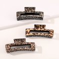 thumbnail image 1 of 2 Pack Hair Claw Clips Tortoise Barrettes Rectangle Shape Clips Fashion Colorful Hair Clips 2.17 Inch Sequins Hair Jaw Clips Matte Rectangle Nonslip Clip, 1 of 4