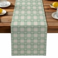 thumbnail image 2 of Burlap Table Runner 36 Inches Long, Seamless Love Heart Green Checker Non-Slip Kitchen Table Runners for Dining Room Everyday Use Party Table Decorations Stripe Plaid on Farm Linen, 2 of 9