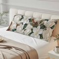 thumbnail image 4 of White Magnolia Blossom Body Pillow Cover 20 x 60 Inch Decorative Pillow Cover Spring Floral Flowers Farmhouse Lumbar Pillowcase Seasonal Rectangle Cushion Case for Couch Sofa Bed Living Room, 4 of 9
