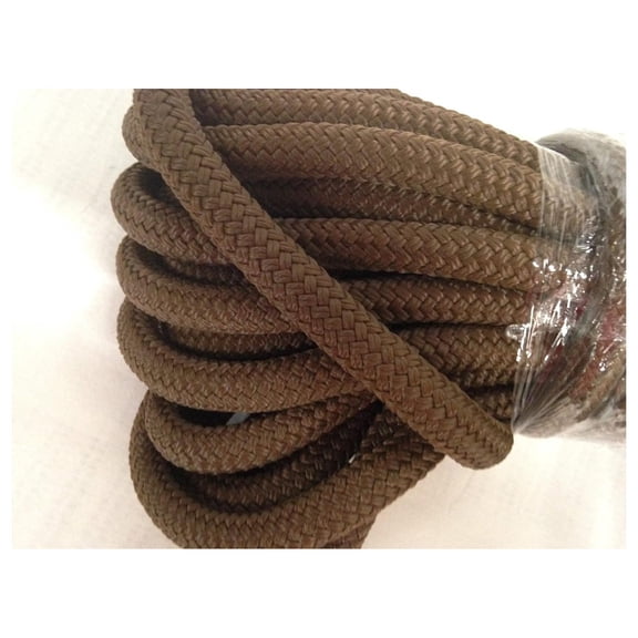 Braid Polyester Rope Brown 5/8 Inch by 50 Feet