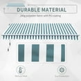thumbnail image 4 of 12' x 10' Retractable Awning Patio Awnings Sun Shade Shelter with Manual Crank Handle, 280g/m² UV & Water-Resistant Fabric and Aluminum Frame f, 4 of 6