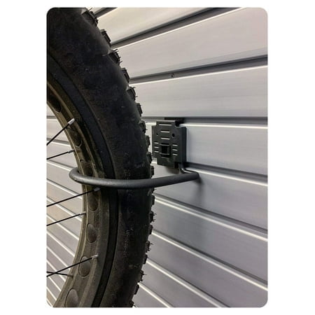 HandiWall Crochet pour Vélo à Gros Pneus avec Support de Verrouillage pour Rangement de Bicyclette sur Panneaux de Mur à Lattes de Garage