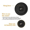 thumbnail image 3 of Wall clock Plastic Silent Suitable for decoration 10in Black, 3 of 4
