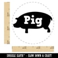 thumbnail image 2 of Pig Silhouette Fun Text Self-Inking Rubber Stamp Ink Stamper - Brown Ink - Small 3/4 Inch, 2 of 7
