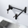 thumbnail image 5 of WOWOW 23.8-inch Wall Mount Folding Stretchable Pot Filler Faucet with Double Handle in Oil Rubbed Bronze, 5 of 7