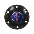 thumbnail image 2 of 1984-2004 Mustang; VSW 6 Bolt Genuine Leather Steering Wheel Black Kit, Blue Pony Emblem, 2 of 7