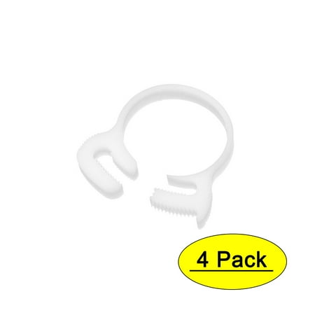 

26.4mm-28.4mm Adjustable Ratchet Type Plastic Hose Tube Clamps Clips 4 Pcs