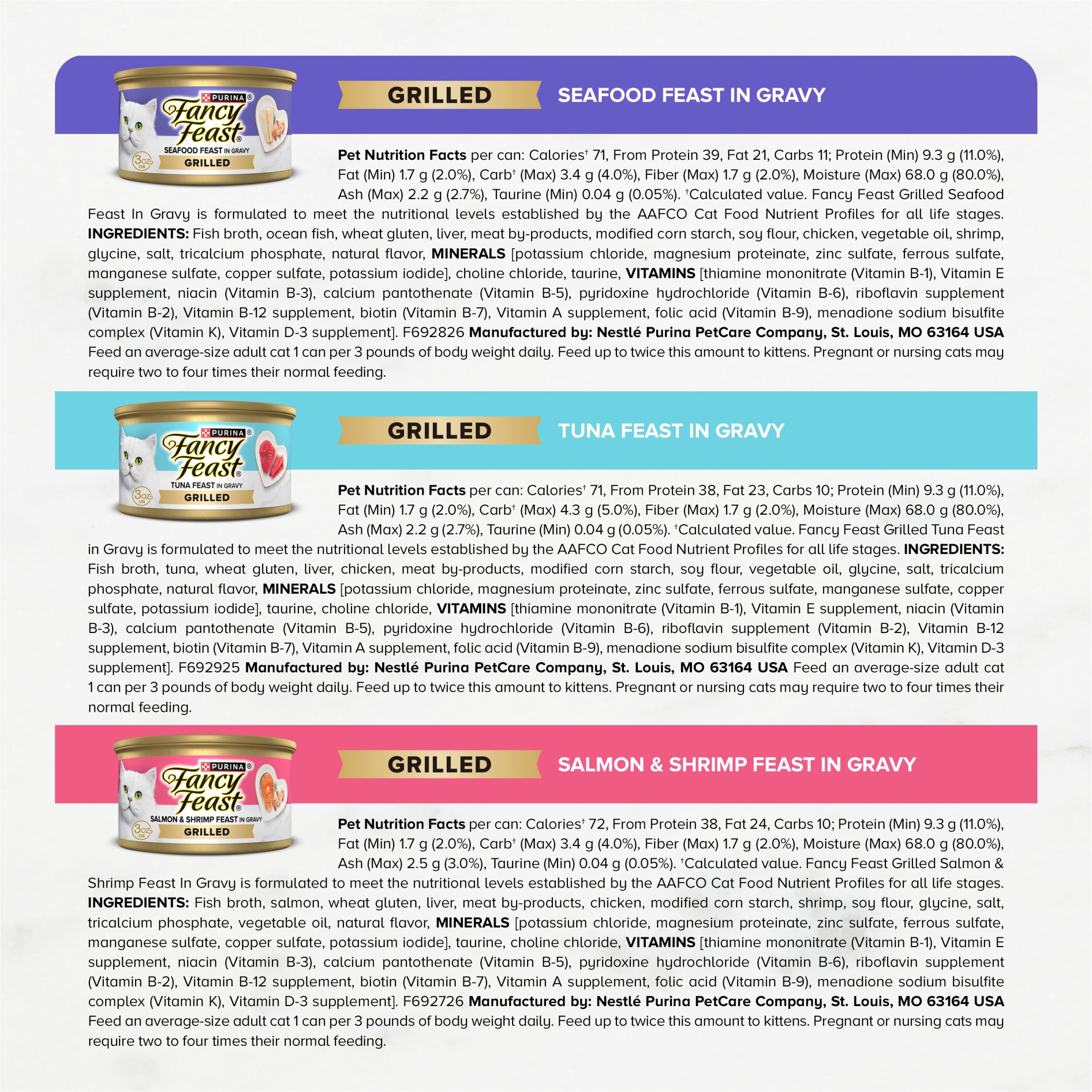 Fancy Feast Grilled Seafood Collection Wet Cat Food Variety Pack, 30 Pack photo 7