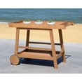 thumbnail image 4 of Safavieh Renzo 2 Tier Outdoor Farmhouse Wooden Bar Cart, 4 of 10