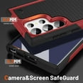 thumbnail image 4 of Designed for Samsung Galaxy S23 Ultra Case 2 in 1 Gift Militay Grade Drop Protective Rugged Heavy Duty Cover Shockproof Case for Galaxy S23 Ultra Phone Case for women men boy girl (Red+Black), 4 of 17