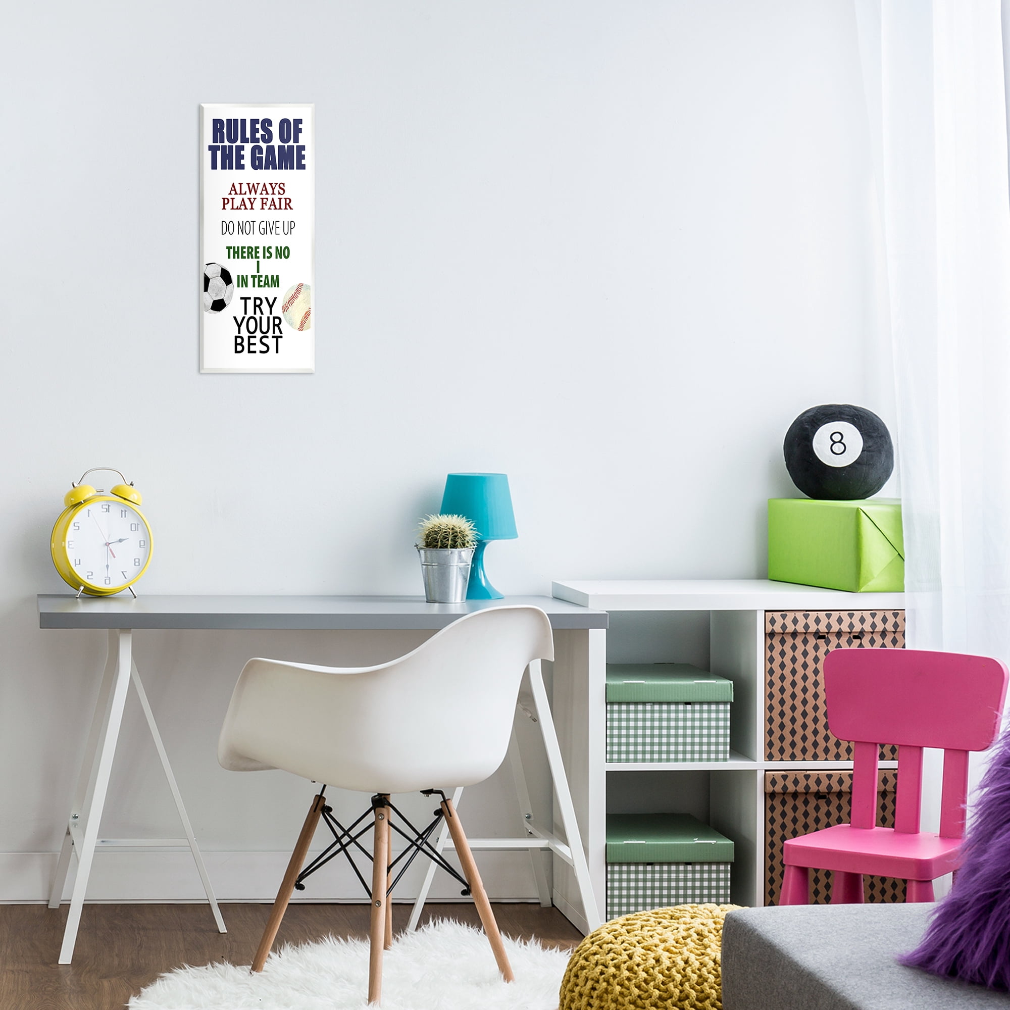Fun Teamwork Rules of Game Wall Plaque Art, design by Kim Allen