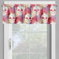 thumbnail image 4 of Ambesonne Abstract Art Valance & Curtain, Skull and Corals, 55"x45", Multicolor, 4 of 6