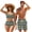 Aztec Cow Print, variant on Matching Swimsuits for Couples Red Hibiscus Palm Leaves Bikini Sets for Women Remowable Pad 2 Piece Mens Swim Trunks Swimsuit Trendy Aloha Outfits