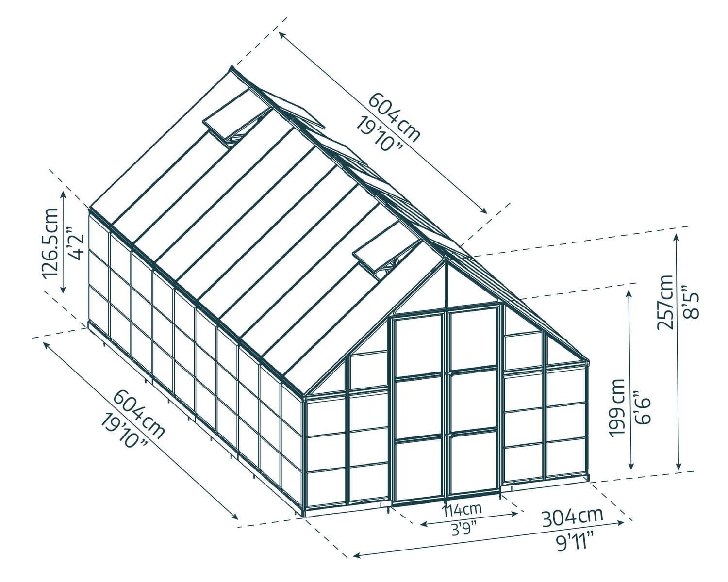 CANOPIA by PALRAM Balance 10 ft. x 20 ft. Greenhouse Kit - Silver