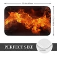 thumbnail image 2 of Pofeuu Fiery Orange Flames Energy Print Flannel Doormats Rug16"x24"Rug Washable Doormats Indoor Outdoor Rugs for Layered Front Door Mats, Porch, Kitchen, Entryway, 2 of 7