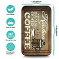 thumbnail image 5 of Coffee Mat, Coffee Vintage Wood Brown Pattern Coffee Bar Mat for Coffee Station Accessories and Organizer, Absorbent Dish Drying for Kitchen Counter, Coffee Bar Decor Coffee Machine Mat 19.5x12in, 5 of 7