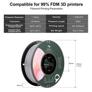 Creality Toughness PLA Filament 1.75mm Grey 1KG 3D Printer Filament