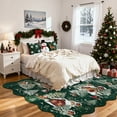 thumbnail image 3 of Wonnitar Christmas 8x10 Area Rug for Living Room, Green Washable Rug Non Slip, Soft Christmas Tree Santa Claus Holiday Decor Carpet for Bedroom Kids Room Dining Room Playroom, 3 of 9