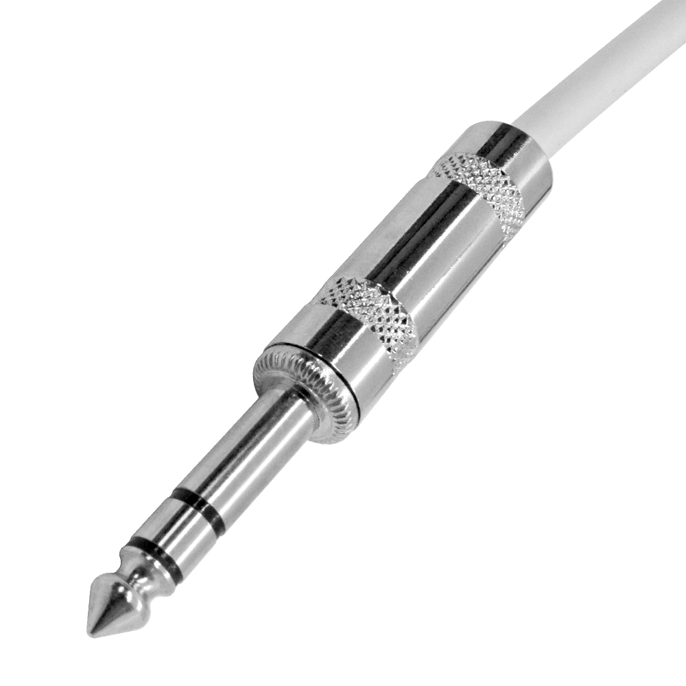 Seismic Audio  - 6 Pack of White 25 Ft XLR Female to 1/4" TRS Patch Cables - SATRXL-F25White-6Pack