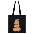 thumbnail image 2 of Lindo bolso de lona Capybara para mujer, bolsos de compras, almacenamiento ambiental, bolso de hombro reutilizable, bolso de mano Capybara de dibujos animados, 2 of 5