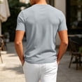 thumbnail image 3 of Fanshiluo Men's V Neck Solid Color Short Sleeve T-Shirt，Breathable Lightweight Casual Classic Top,M,Big and Tall Men, 3 of 3