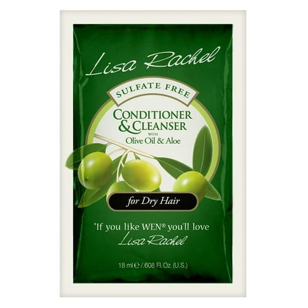 Lisa Rachel Conditioning Cleanser Shampoo w/ Olive Oil & Aloe for Dry Hair 18 ml Packette- Hydrating Shampoo & Conditioner, Sulfate Free Shampoo, Aloe Shampoo, Soft Hair, Best Moisturizing