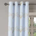 thumbnail image 2 of Ambesonne Art Deco Grommet Curtain, Blue Simple Vintage Motif, 50"x63", Pale Blue and Sand Brown, 2 of 5