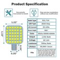 thumbnail image 4 of Bombillas LED Xishwon T10 921 922 912 194 6500 K 12 V 10 unidades, 4 of 7