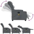 thumbnail image 3 of vidaXL Fauteuil Inclinable de Massage en Similicuir Gris, 3 of 5