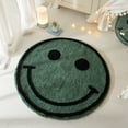thumbnail image 2 of Mainstays 30" x 30" Smiley Face Shaped Room Rug, Green Sage, 2 of 6