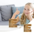 thumbnail image 2 of Matoen Large Piggy Banks 26 English Alphabet Letter for Boys Girls, Wooden Personalized Money Box Birthday Gift, Bedroom Living Room Decoration, 2 of 6
