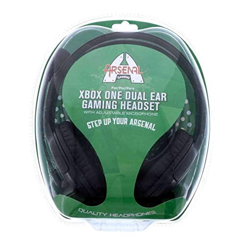 Arsenal AX1HDSET2 Gaming Black Xbox One Dual Ear Headset ...