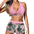 thumbnail image 1 of JAKANYQ Maillot de Bain Deux Pièces Imprimé Feuille Bikini Mignon, TG, 1 of 9