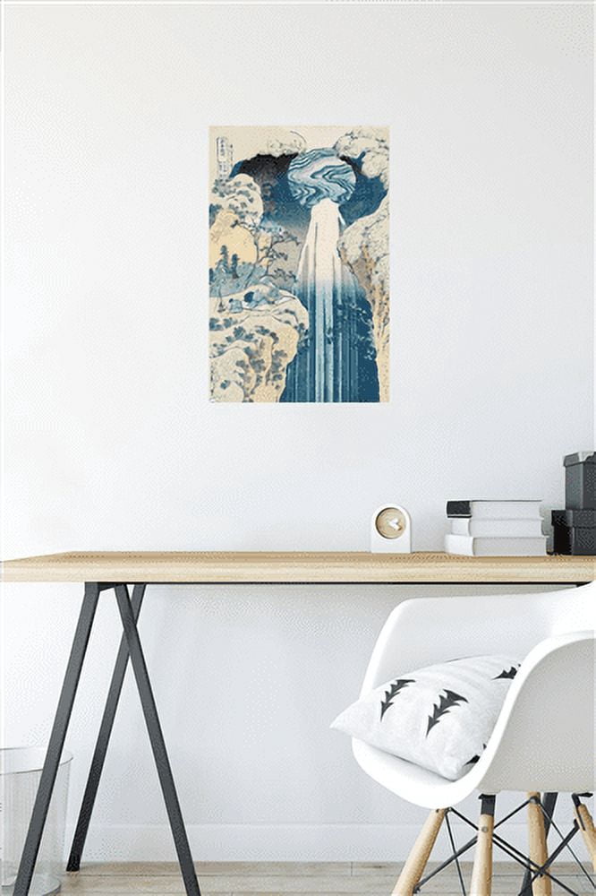 The Amida Waterfall in the Far Reaches of the Kisokaido Road Wall Poster, 14.725" x 22.375"