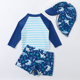 thumbnail image 5 of Traje de baño dividido para niños, manga larga, protector solar, estampado de tiburón, traje de baño para niños, cómodo traje de baño de alta elasticidad, 5 of 6