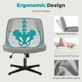 thumbnail image 3 of Simenmax Home Office Desk Chair, Mid-Century Inspired Adjustable Swivel Comfy Upholstered, Gray, 3 of 8