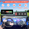 thumbnail image 4 of TOKTOO 24V Ride on Toys for Big Kids, 2 Seater Ride on Car, 800W Kids Electric Car with Remote, Rainbow Lights, Max 5.1Mph, Shock-Absorbing Springs, Storage, Bluetooth, Boys for Kids Aged 3-8, Blue, 4 of 11