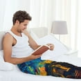 thumbnail image 5 of Naloa Abstract Starry Sky Pajama Pants Men, PJ Bottoms, Sleep & Lounge Pants-XX-Large, 5 of 6