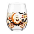 thumbnail image 3 of Pumpkin Glass Cup, Water Tumbler, Halloween Party Decor, Halloween Decorations, 400Ml 2D Whimsical Spooky Halloween Cartoon Print Clear Stemless Glass, 4.5X3.5X3 in Fall Halloween, 3 of 8