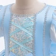 thumbnail image 5 of KAWELL Princess Blue Costume Girls Halloween Cosplay Dress up Toddler Puffy Sleeve Blue Fancy Outfit, 5 of 7