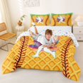 thumbnail image 3 of Erosebridal Green Dripping Waffle Baseball Batter & Baseball Graphic Queen Comforter Set 3pcs, Baseball Graphic Bedding Comforter Set for Boys And Girls Kids,Ultra Soft Home Decor, 3 of 6