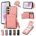 thumbnail image 2 of Funda tipo billetera de cuero con correa cruzada para Samsung Galaxy S24 Ultra S23 FE S22 S21Plus A55 A15 A25 A35 A54 A53, 2 of 5