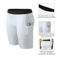 thumbnail image 2 of Xmarks 1/2/3 Pack Compression Shorts Men Spandex Sport Shorts Quick Dry Athletic Workout Running Shorts with Pockets Compression Baselayer Underwear, S-3XL, 2 of 6