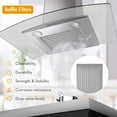 thumbnail image 2 of Range Hood 30 inch Convertible Wall Mount Range Hood with Tempered Glass 3 Speed Fan 450CFM, 2 of 10